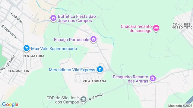Mapa do bairro Bairro da Pernambucana, São José dos Campos - SP