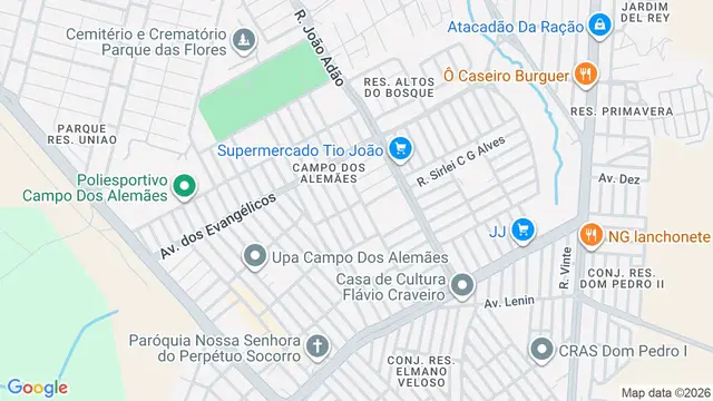 Mapa do bairro Campo dos Alemães, São José dos Campos - SP