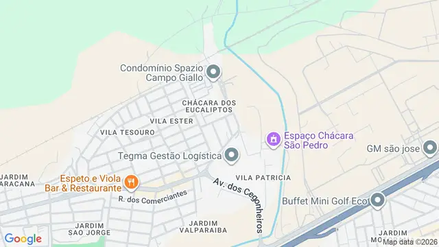 Mapa do bairro Chácara dos Eucalíptos, São José dos Campos - SP
