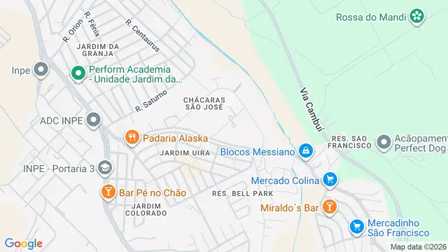 Mapa do bairro Chácaras São José, São José dos Campos - SP