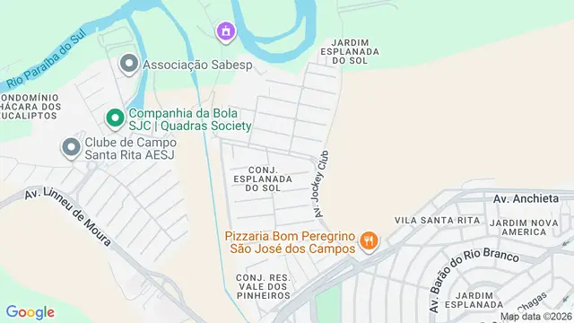 Mapa do bairro Condomínio Esplanada do Sol, São José dos Campos - SP