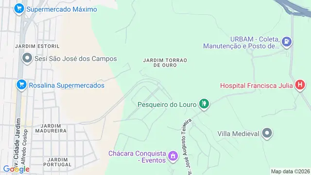 Mapa do bairro Condomínio Recanto da Baronesa, São José dos Campos - SP - Avenida Dois