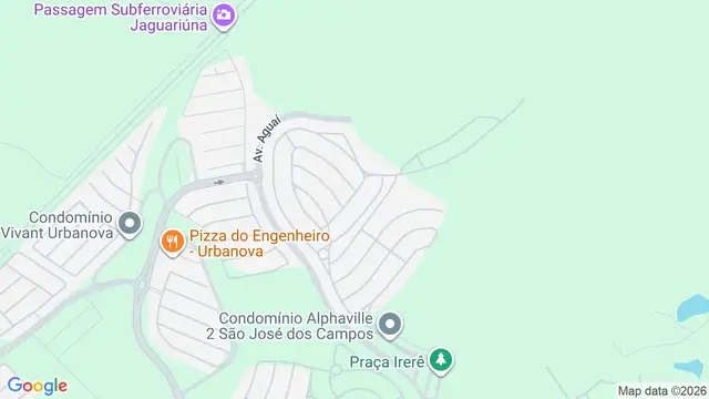 Mapa do bairro Condomínio Residencial Alphaville II, São José dos Campos - SP