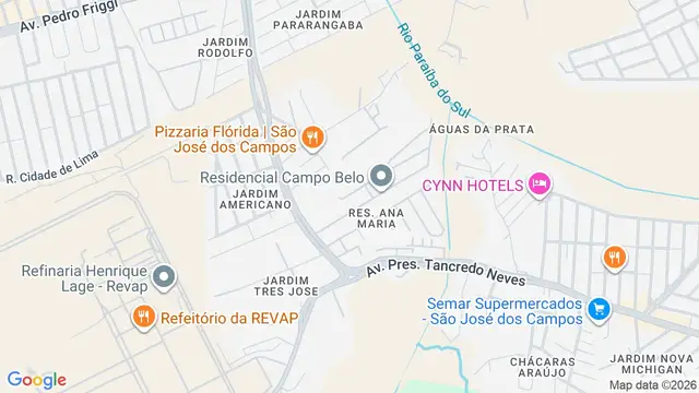 Mapa do bairro Condomínio Residencial Campo Belo, São José dos Campos - SP