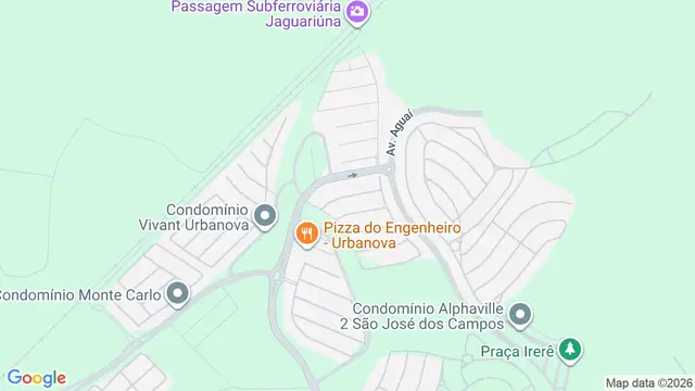 Mapa do bairro Condomínio Residencial Colinas do Paratehy, São José dos Campos - SP