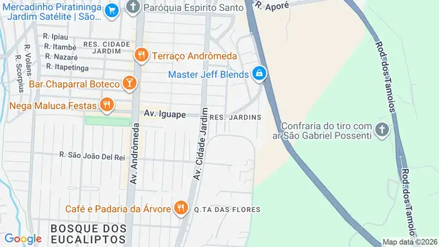Mapa do bairro Condomínio Residencial Jardins, São José dos Campos - SP