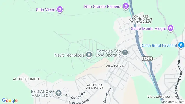 Mapa do bairro Condomínio Residencial Mantiqueira, São José dos Campos - SP