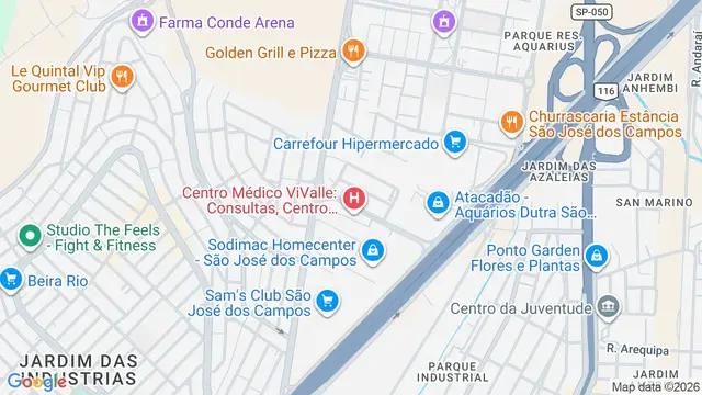 Mapa do bairro Condomínio Royal Park, São José dos Campos - SP