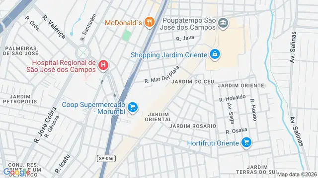 Mapa do bairro Condominio Spazio Campo Azuli, São José dos Campos - SP