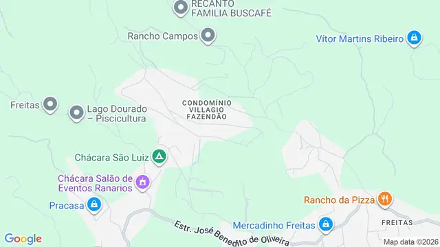Mapa do bairro Condomínio Villagio Fazendão, São José dos Campos - SP