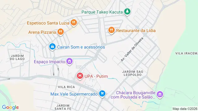 Mapa do bairro Conjunto Habitacional Santa Luzia, São José dos Campos - SP