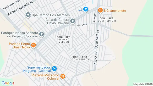 Mapa do bairro Conjunto Residencial Dom Pedro I, São José dos Campos - SP