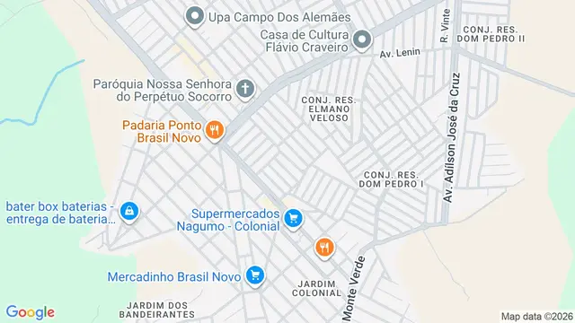 Mapa do bairro Conjunto Residencial Elmano Veloso, São José dos Campos - SP