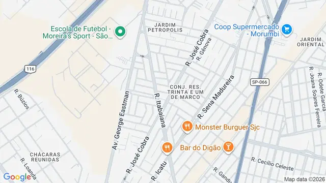 Mapa do bairro Conjunto Residencial Trinta e Um de Março, São José dos Campos - SP