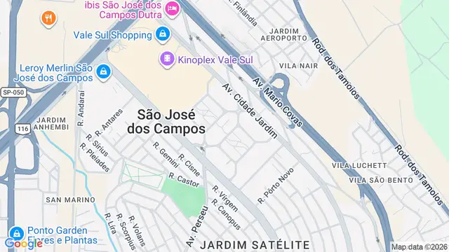 Mapa do bairro Floradas de São José, São José dos Campos - SP