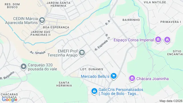 Mapa do bairro Jardim Allah, São José dos Campos - SP