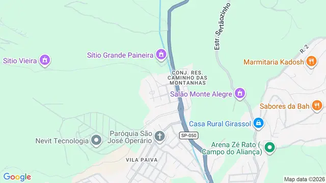Mapa do bairro Jardim Boa Vista, São José dos Campos - SP