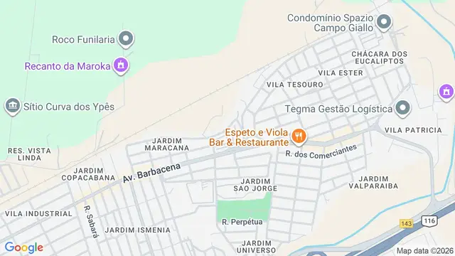 Mapa do bairro Jardim Brasília, São José dos Campos - SP