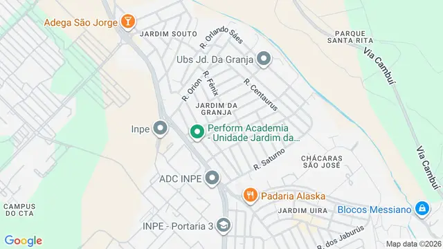 Mapa do bairro Jardim da Granja, São José dos Campos - SP