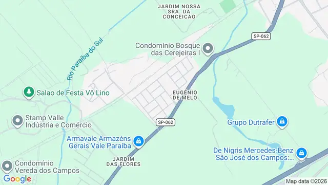 Mapa do bairro Jardim das Flores, São José dos Campos - SP