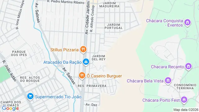 Mapa do bairro Jardim Del Rey, São José dos Campos - SP