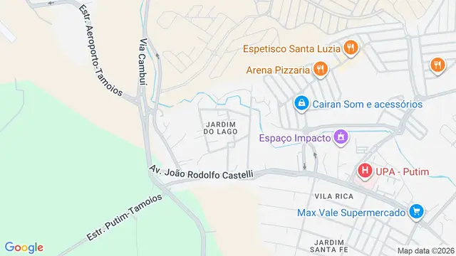 Mapa do bairro Jardim do Lago, São José dos Campos - SP