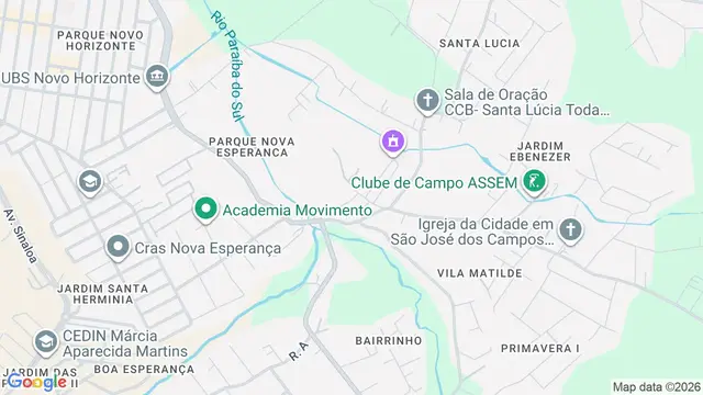 Mapa do bairro Jardim Ebenézer, São José dos Campos - SP
