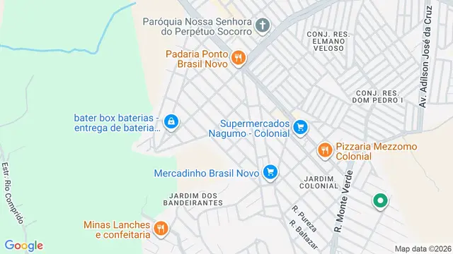 Mapa do bairro Jardim Imperial, São José dos Campos - SP