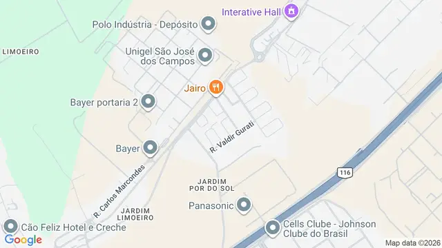 Mapa do bairro Jardim Limoeiro, São José dos Campos - SP