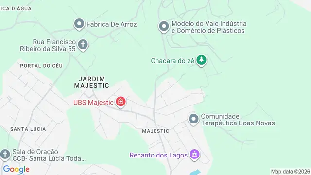 Mapa do bairro Jardim Majestic, São José dos Campos - SP