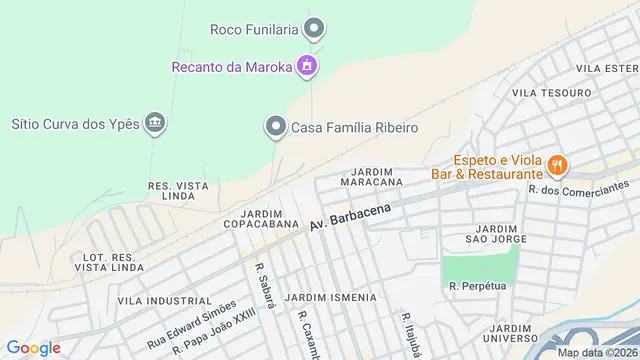 Mapa do bairro Jardim Maracanã, São José dos Campos - SP