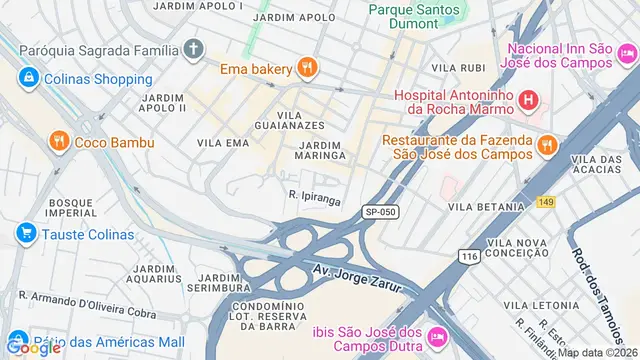 Mapa do bairro Jardim Margareth, São José dos Campos - SP
