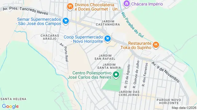 Mapa do bairro Jardim Nova Michigan II, São José dos Campos - SP