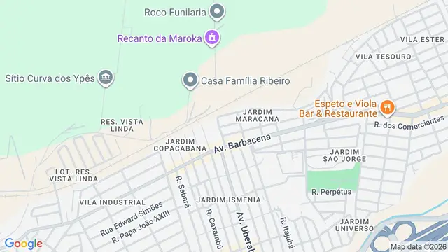 Mapa do bairro Jardim Olímpia, São José dos Campos - SP