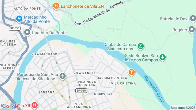 Mapa do bairro Jardim Ouro Preto, São José dos Campos - SP