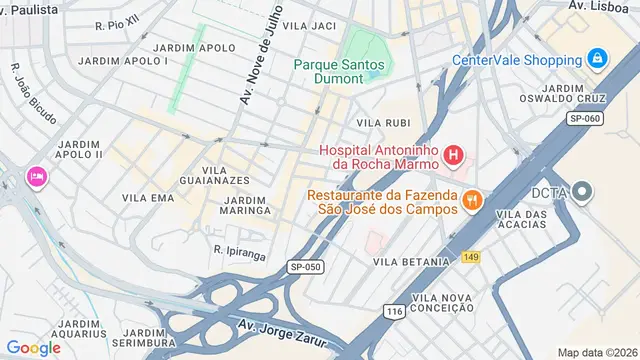 Mapa do bairro Jardim Renata, São José dos Campos - SP