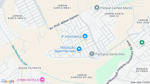 Mapa do bairro Jardim Santa Inês I, São José dos Campos - SP