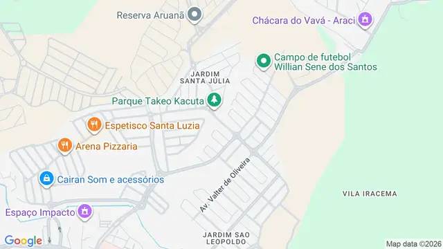 Mapa do bairro Jardim Santa Júlia, São José dos Campos - SP