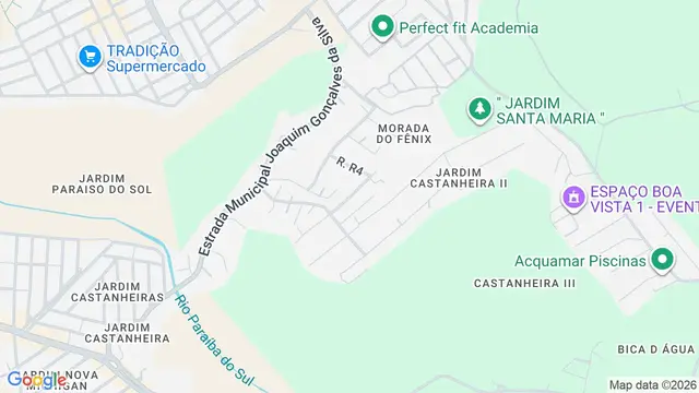 Mapa do bairro Jardim Santa Maria II, São José dos Campos - SP