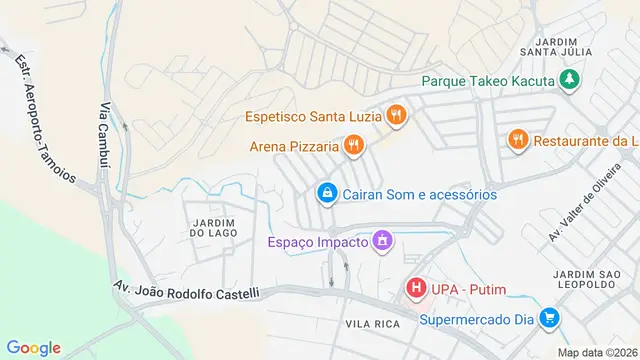 Mapa do bairro Jardim Santa Rosa, São José dos Campos - SP