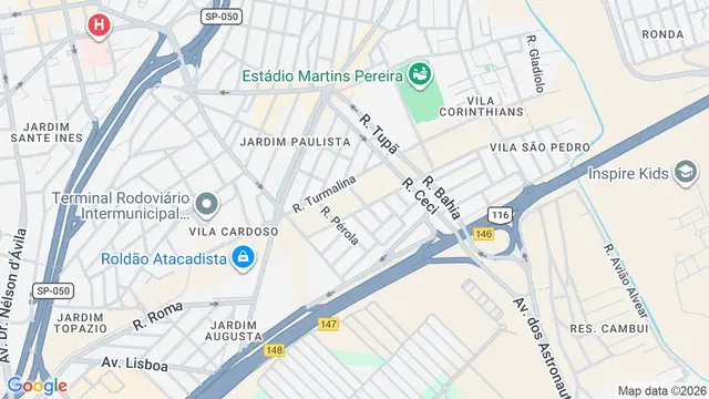Mapa do bairro Jardim São José Centro, São José dos Campos - SP