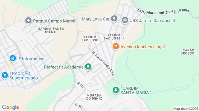 Mapa do bairro Jardim São José Leste, São José dos Campos - SP