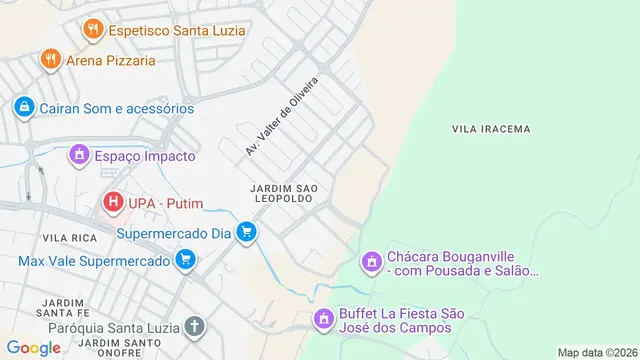 Mapa do bairro Jardim São Leopoldo, São José dos Campos - SP