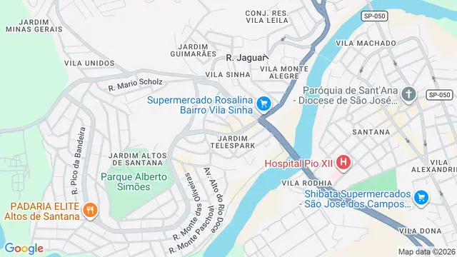 Mapa do bairro Jardim Telespark, São José dos Campos - SP