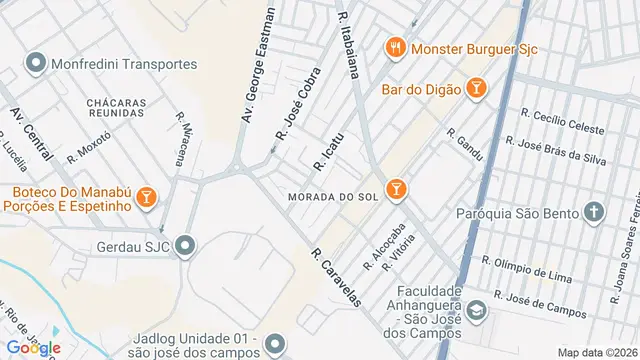 Mapa do bairro Loteamento Conjunto Morada do Sol II, São José dos Campos - SP