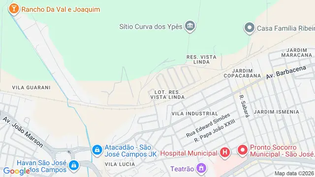 Mapa do bairro Loteamento Residencial Vista Linda, São José dos Campos - SP