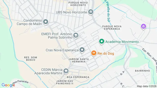 Mapa do bairro Loteamento Tom Jobim, São José dos Campos - SP