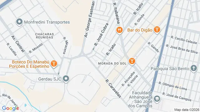 Mapa do bairro Parque Independencia, São José dos Campos - SP