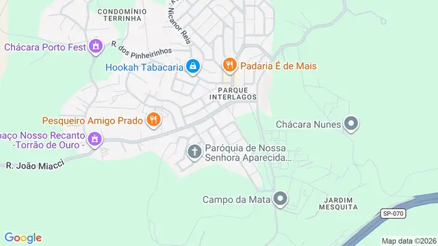 Mapa do bairro Parque Interlagos, São José dos Campos - SP