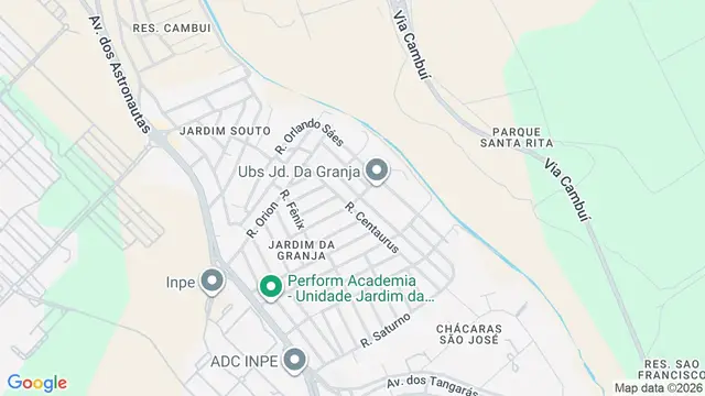 Mapa do bairro Parque Santa Rita, São José dos Campos - SP